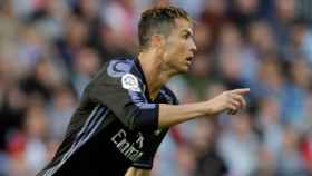 Cristiano Ronaldo celebra su gol en Balaídos.