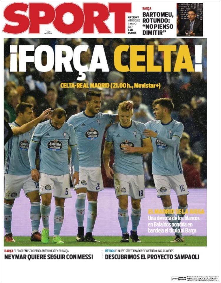 Nuevo ridículo de Sport y Mundo Deportivo en sus portadas más 'celestes'
