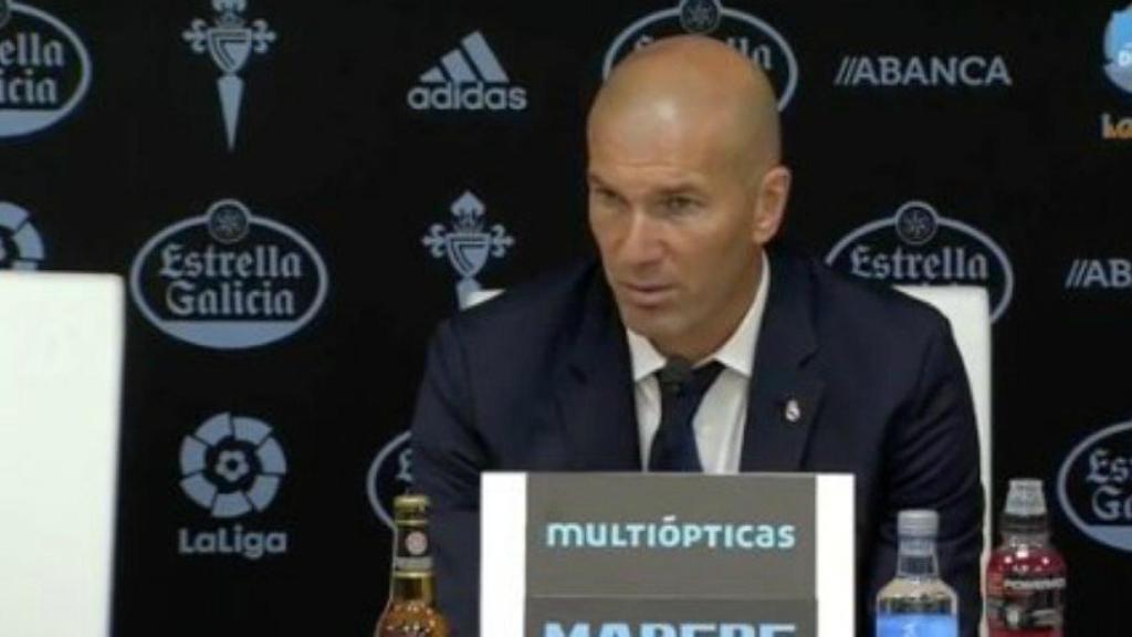 Zidane, en rueda de prensa tras el partido ante el Celta