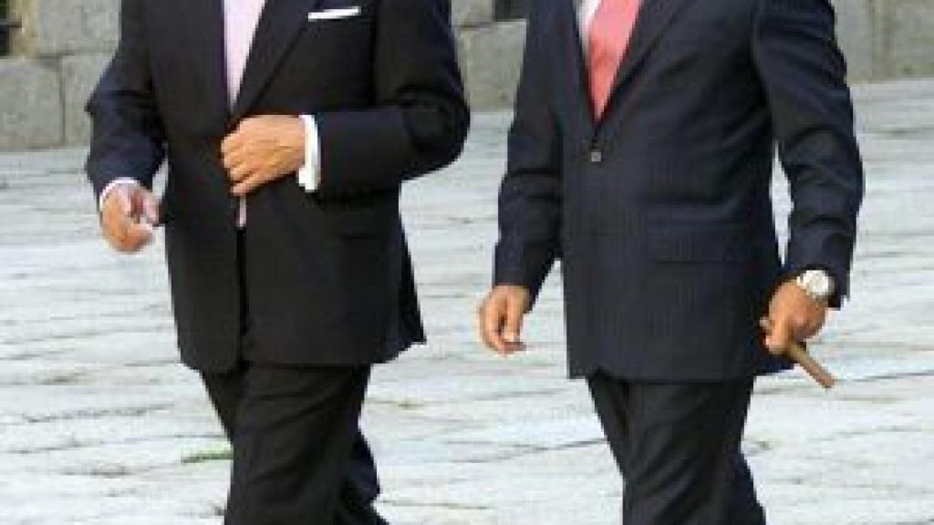 Pedro Antonio Martín Marín y Álvaro Pérez, 'el Bigotes', en la boda de la hija de Aznar