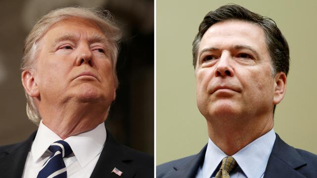 El presidente de EEUU, Donald Trump, y James Comey, exdirector del FBI.