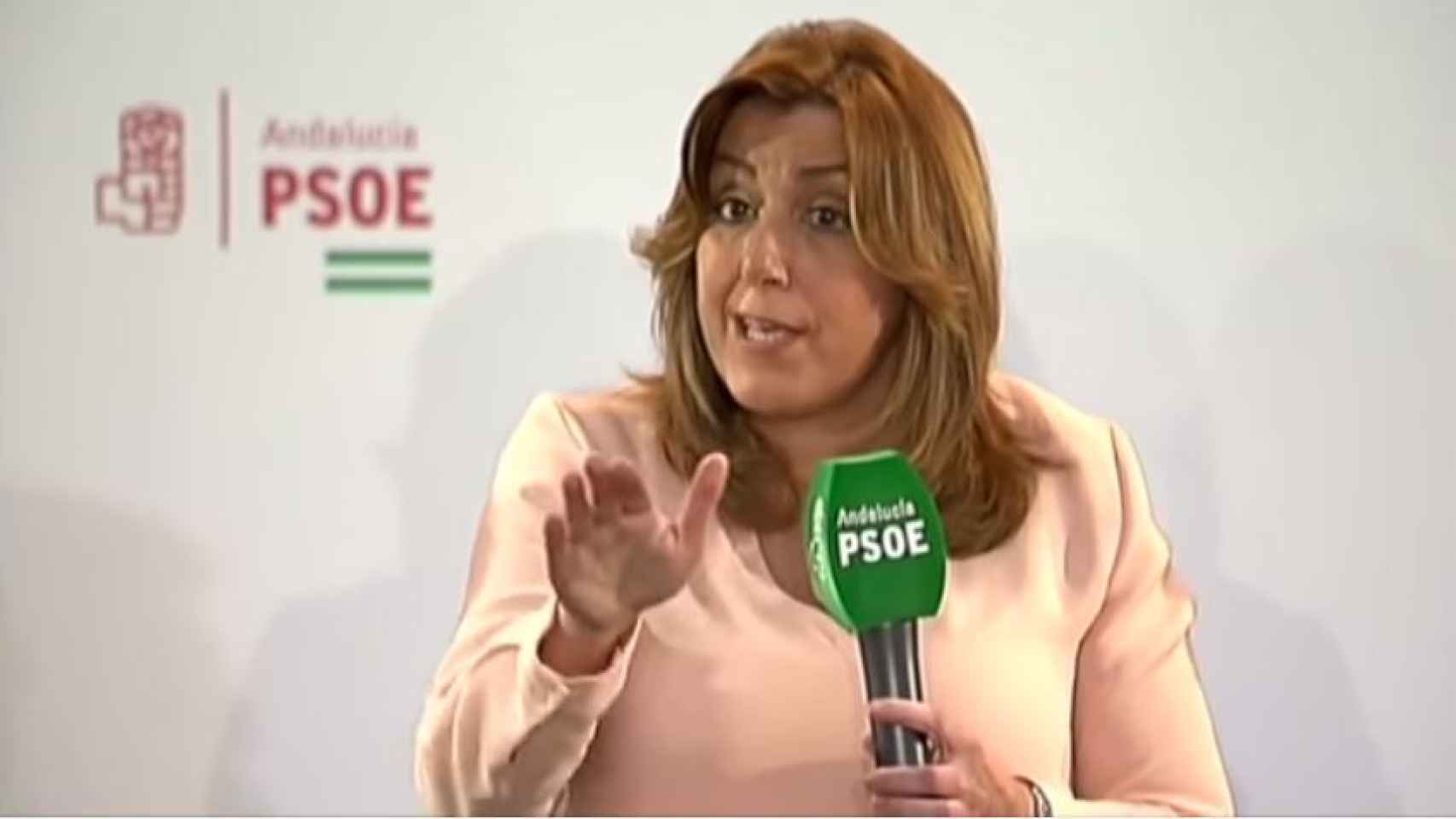 Susana Díaz durante su discurso del pasado enero en Alcalá de los Gazules.