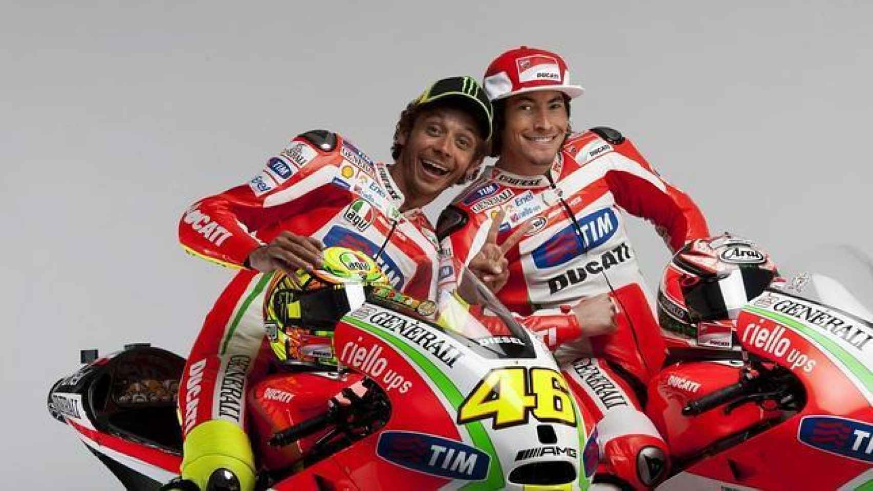 Rossi y Hayden, en una imagen de 2012.