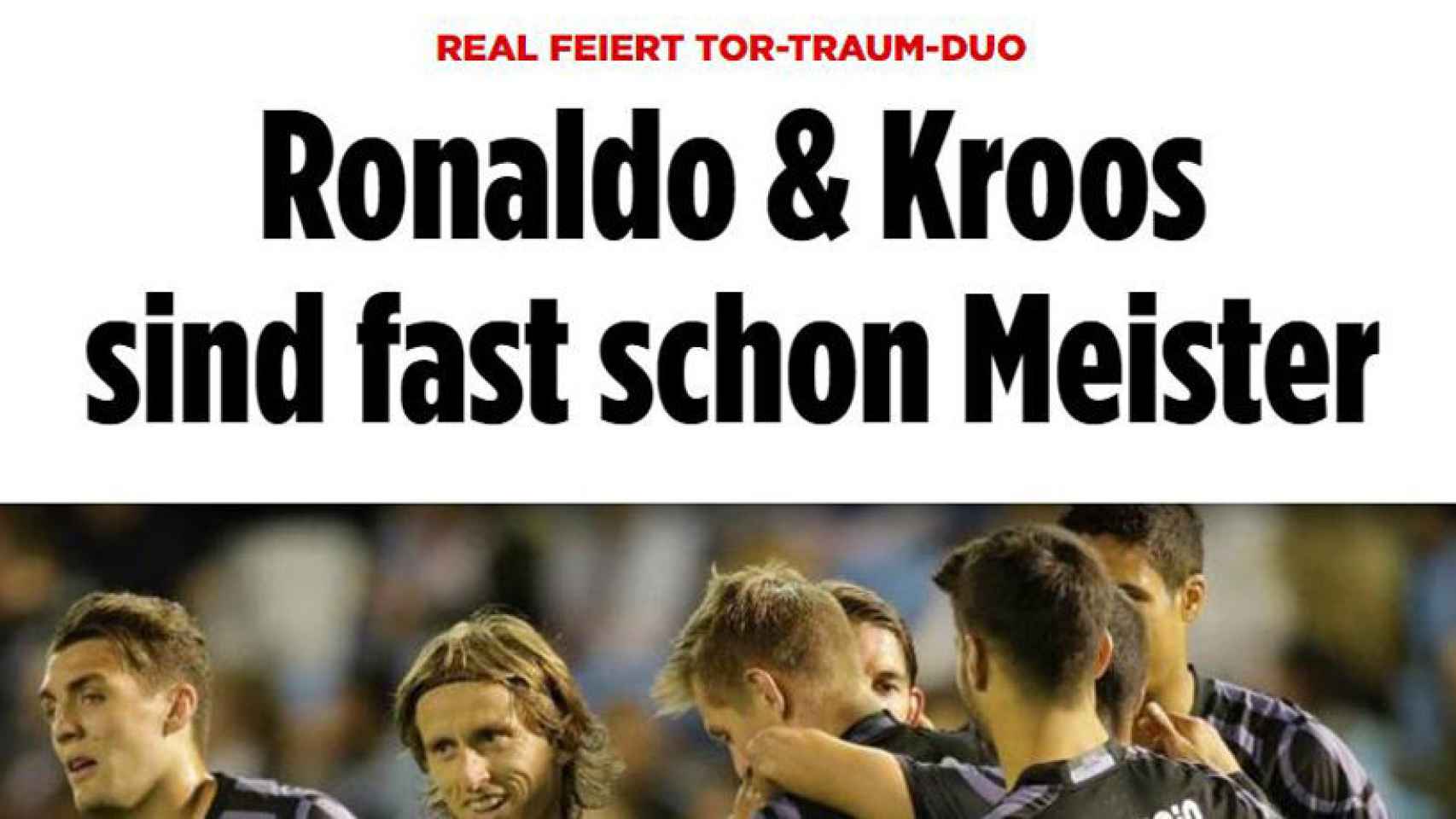 Ronaldo y Kroos, casi campeones, en Bild. Foto: bild.de
