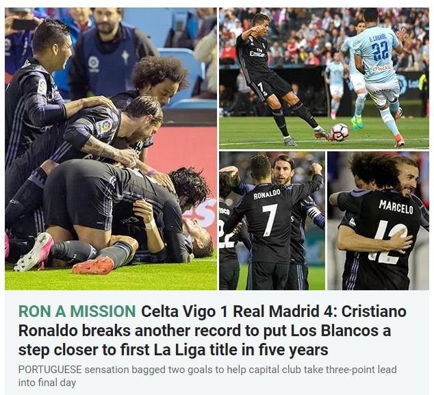 La prensa internacional se rinde al Madrid: Demasiado Cristiano para el Celta