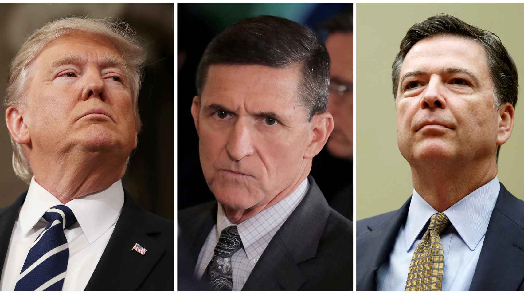 Trump, Flynn y Comey.