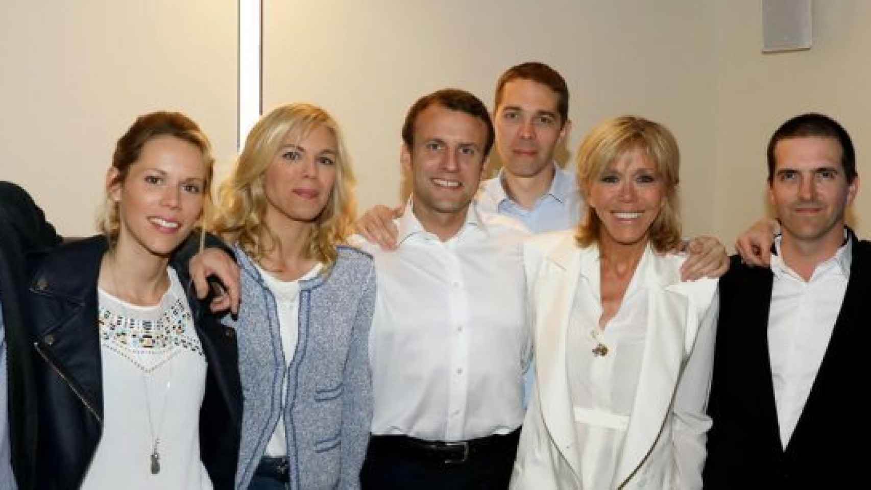 La familia Macron al completo.
