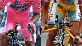 Nairo Quintana y Marco Pantani, ambos de rosa Giro.