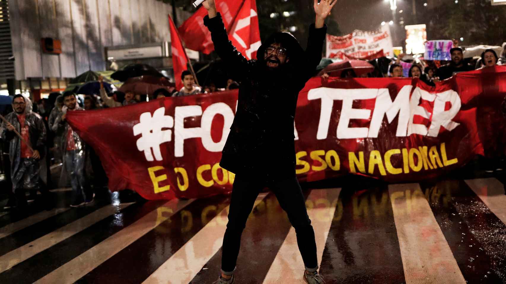 Manifestación 'antiTemer' en Sao Paulo.