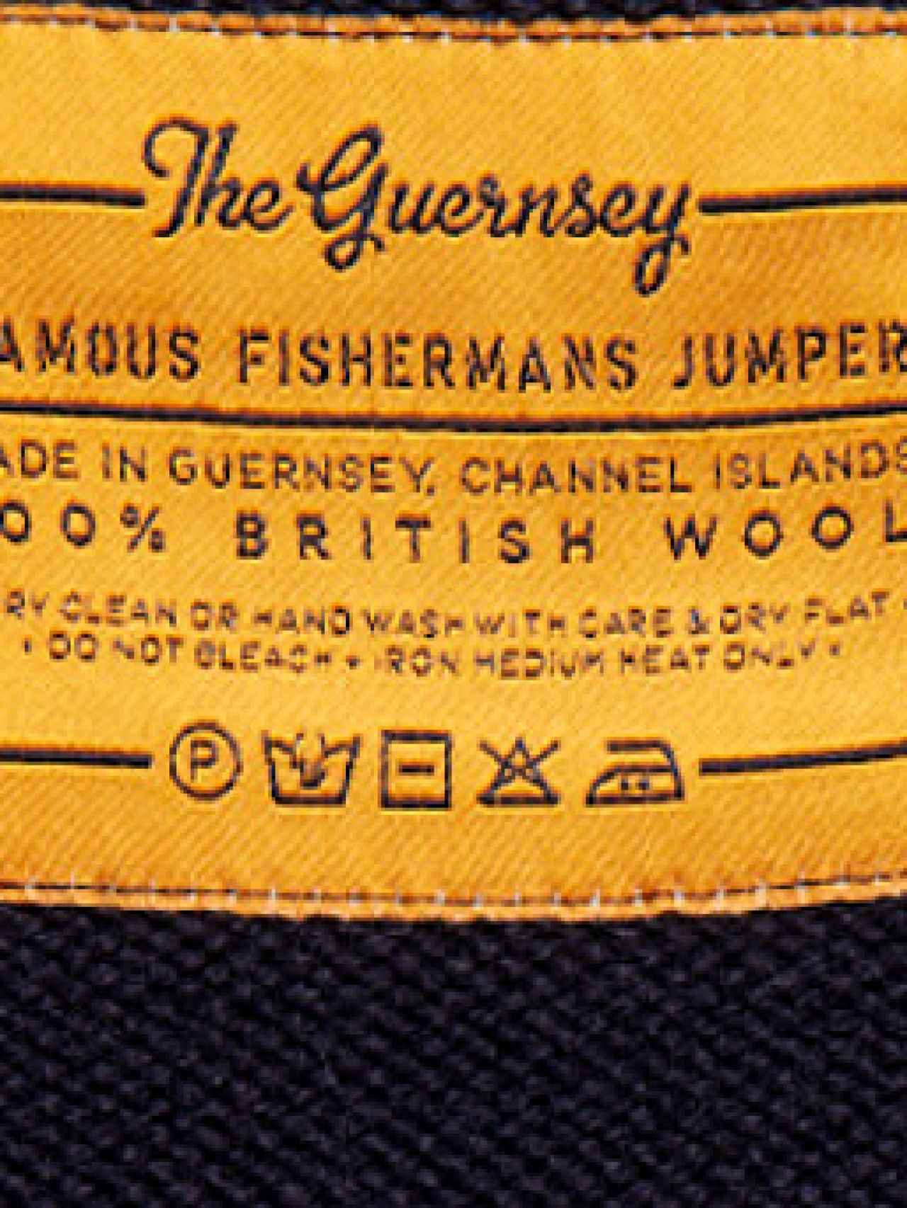 Etiqueta de la marca Guernsey.