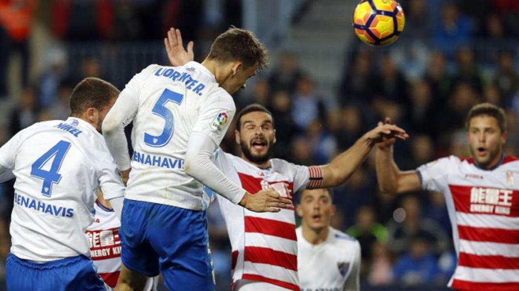 Diego Llorente en un partido con el Málaga. Foto: malagacf.com