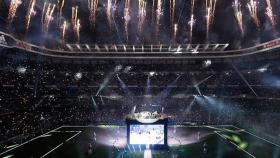 Fiesta de celebración en el Santiago Bernabéu