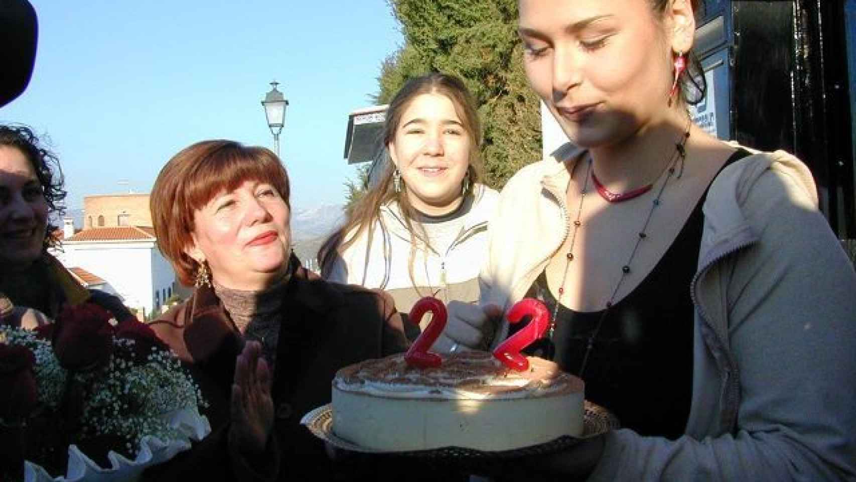 Rosa López en su 22 cumpleaños.