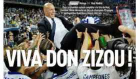 Viva Don Zizou!, la portada de L'Équipe