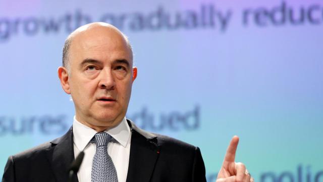 El comisario Moscovici, en rueda de prensa