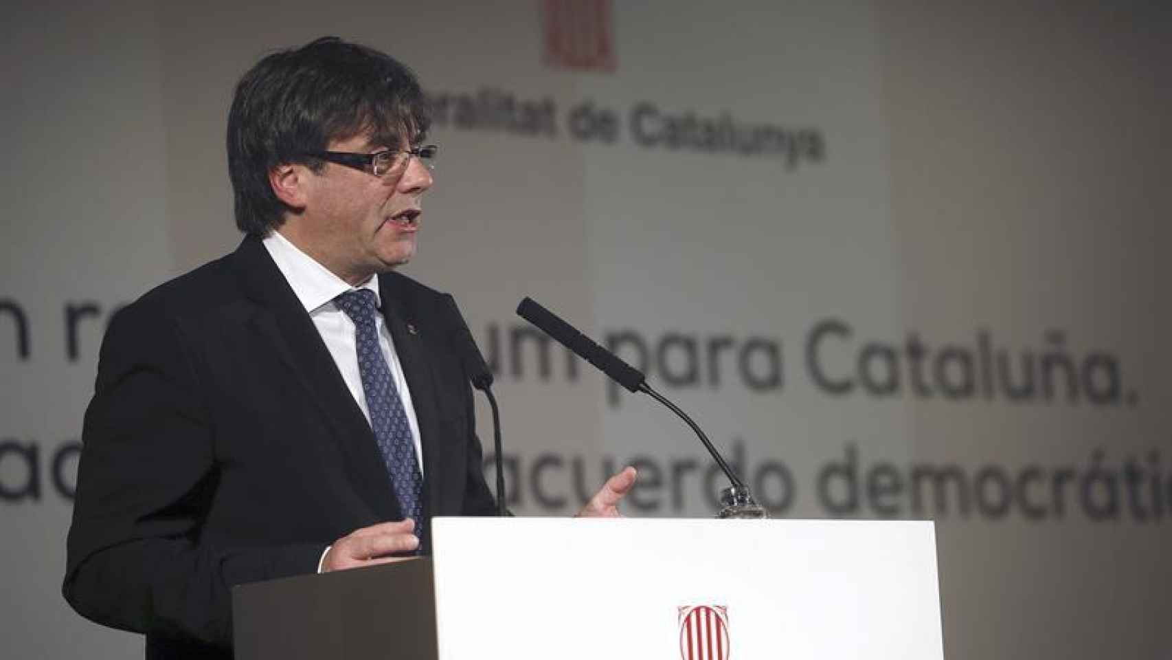 Puigdemont, en el Ayuntamiento de Madrid.