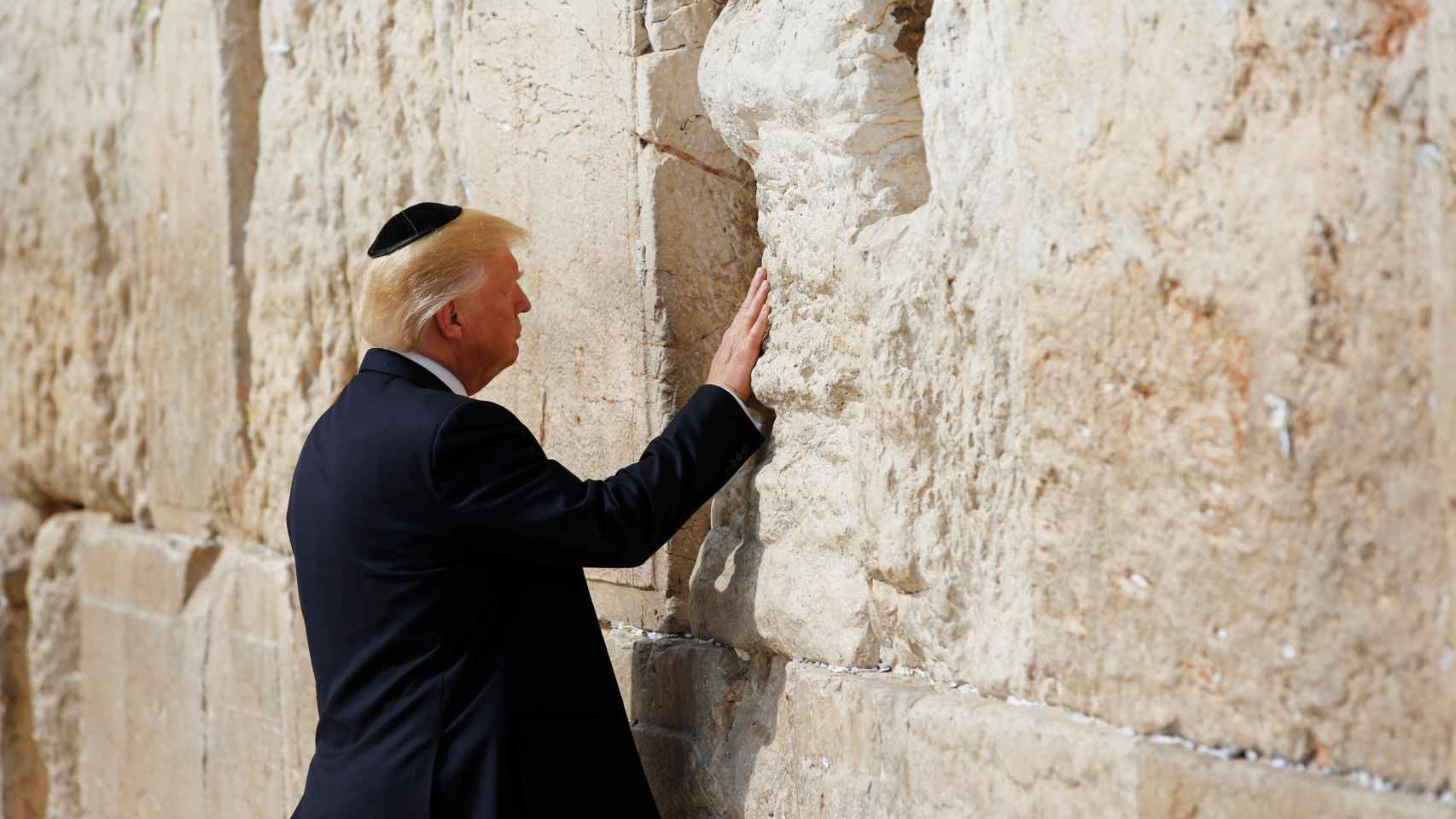 Trump, este lunes en el Muro de las Lamentaciones