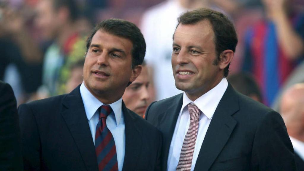 Laporta y Rosell, durante un acto del Barcelona.