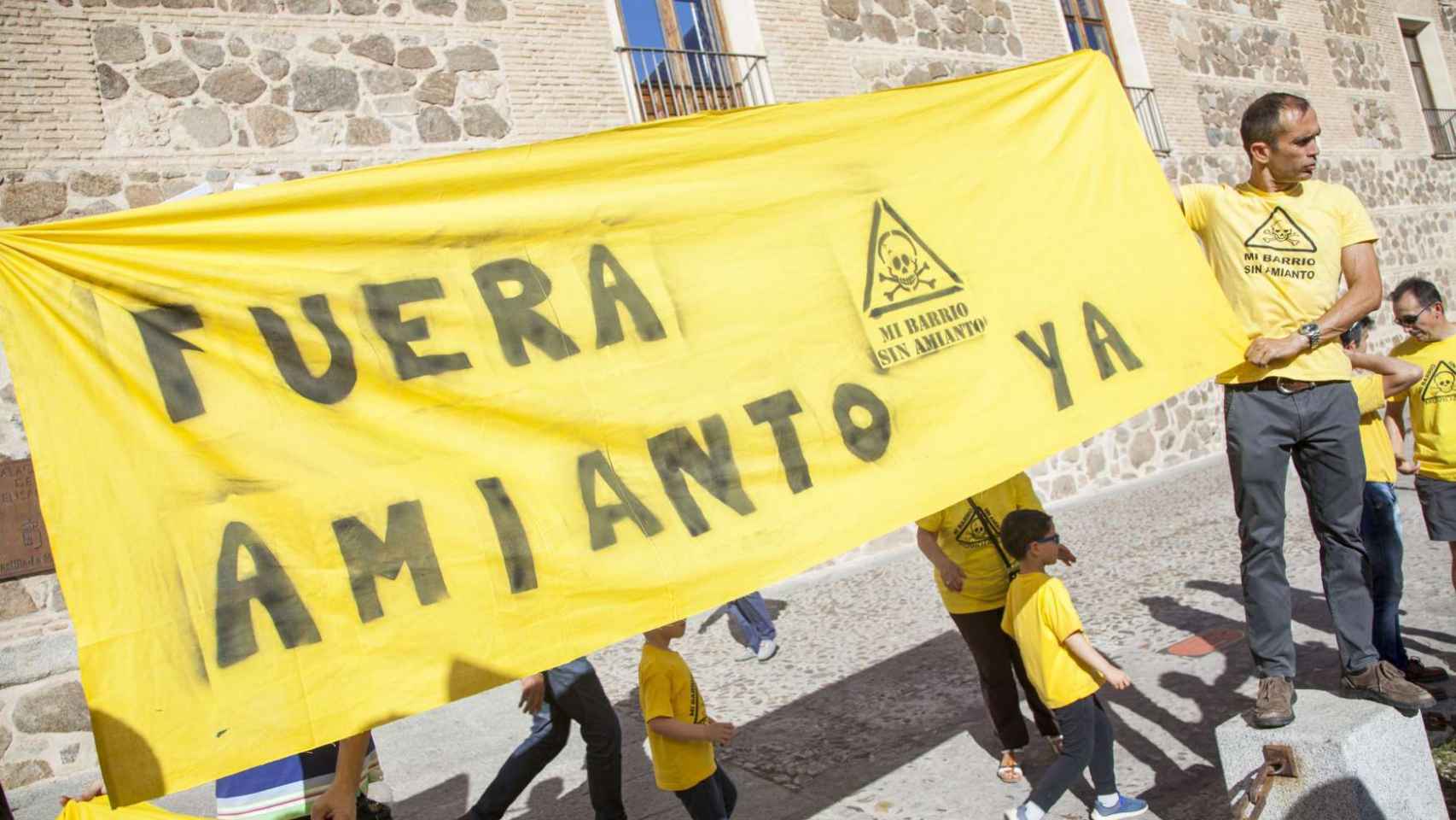 Una manifestación contra el amianto en Toledo hace varios años.