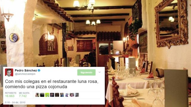 La pizzería Luna Rossa en la que Sáchez degustó en 2010 una pizza cojonuda.