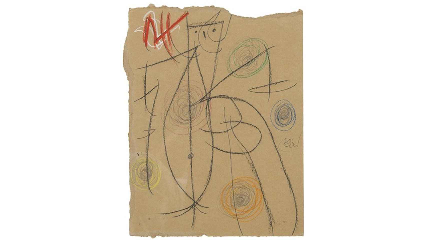 Dibujo de Joan Miró, 1977.