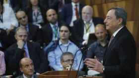 El presidente del BCE, Mario Draghi, en la Primera Conferencia de Estabilidad Financiera en Madrid