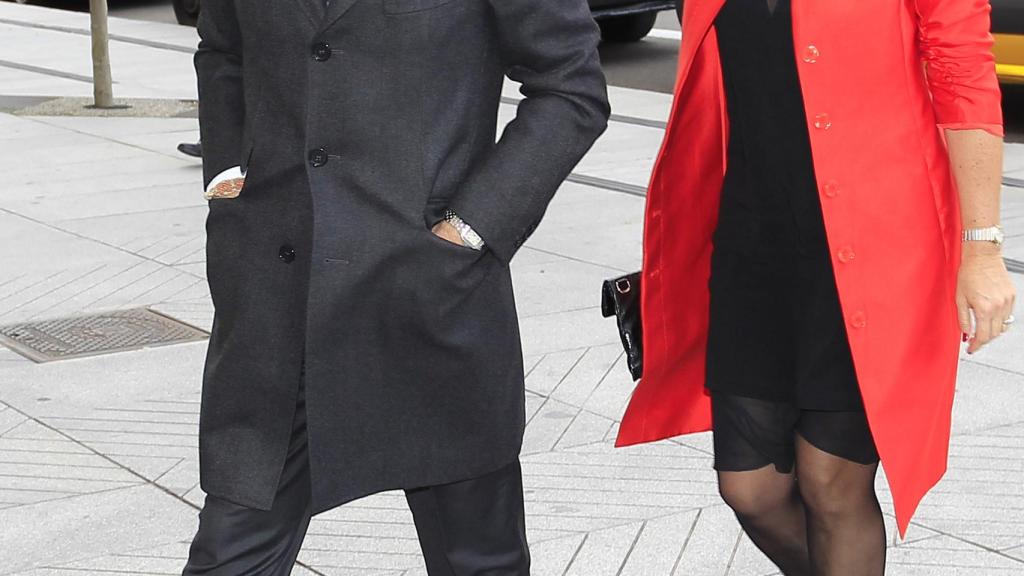 Lourdes Cavero e Ignacio González asisten a una boda en Madrid, 2013.