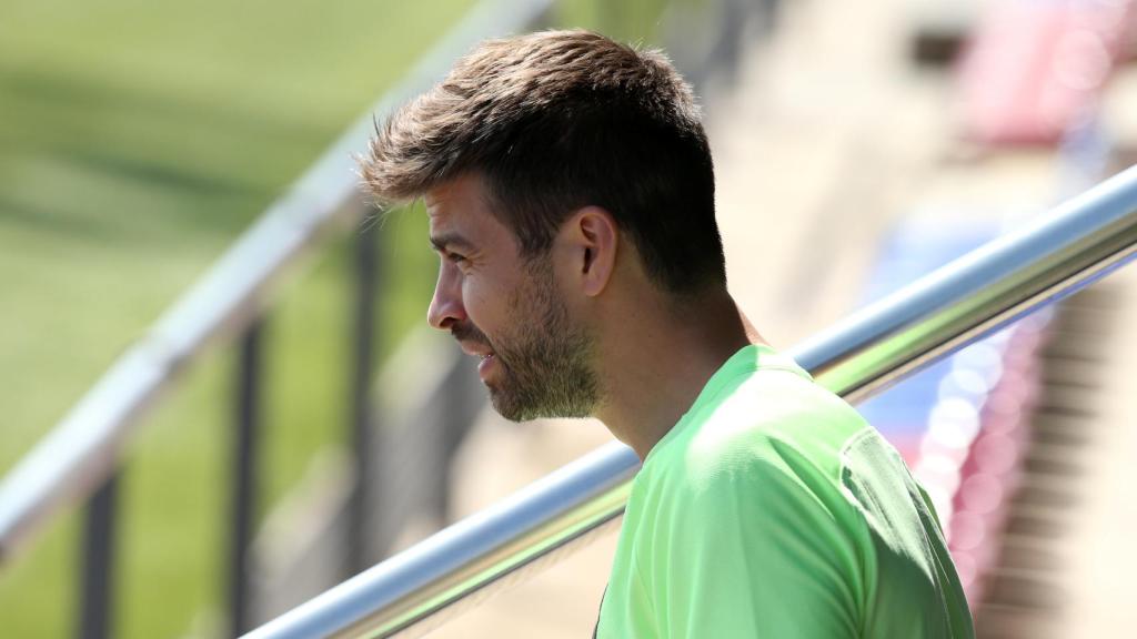 Piqué, durante un entrenamiento.