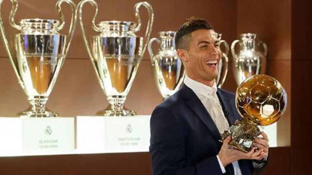 Cristiano con su cuarto Balón de Oro