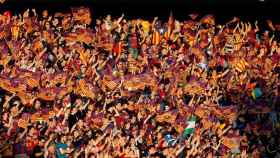 Afición del Barcelona durante la última final de Copa, también en el Calderón.