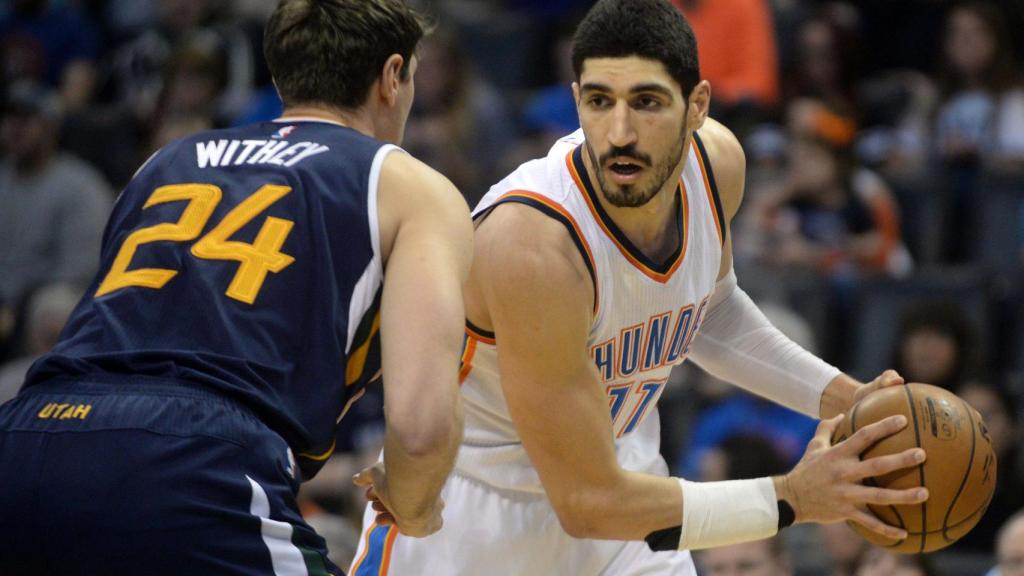 Kanter en un partido con los Thunder esta temporada.