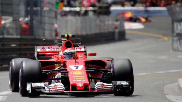 Raikkonen durante la clasificación del GP de Mónaco.