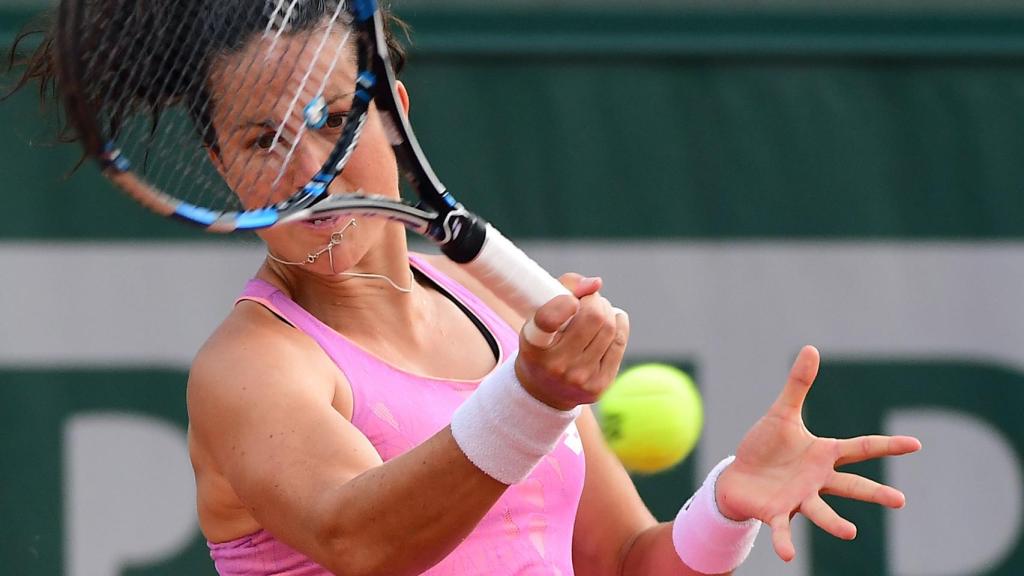 Arruabarrena, en su encuentro de primera ronda en Roland Garros.