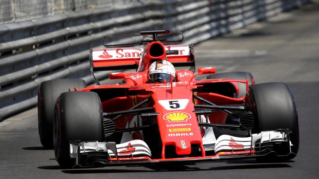 Vettel durante el GP de Mónaco.