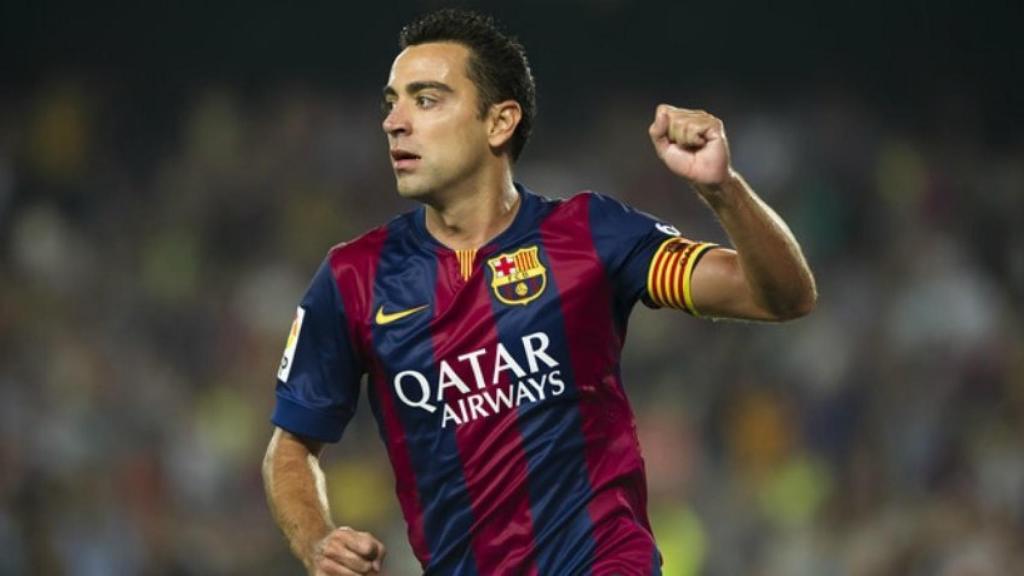 Xavi Hernández en uno de sus partidos con el Barcelona. Foto fcbarcelona.es