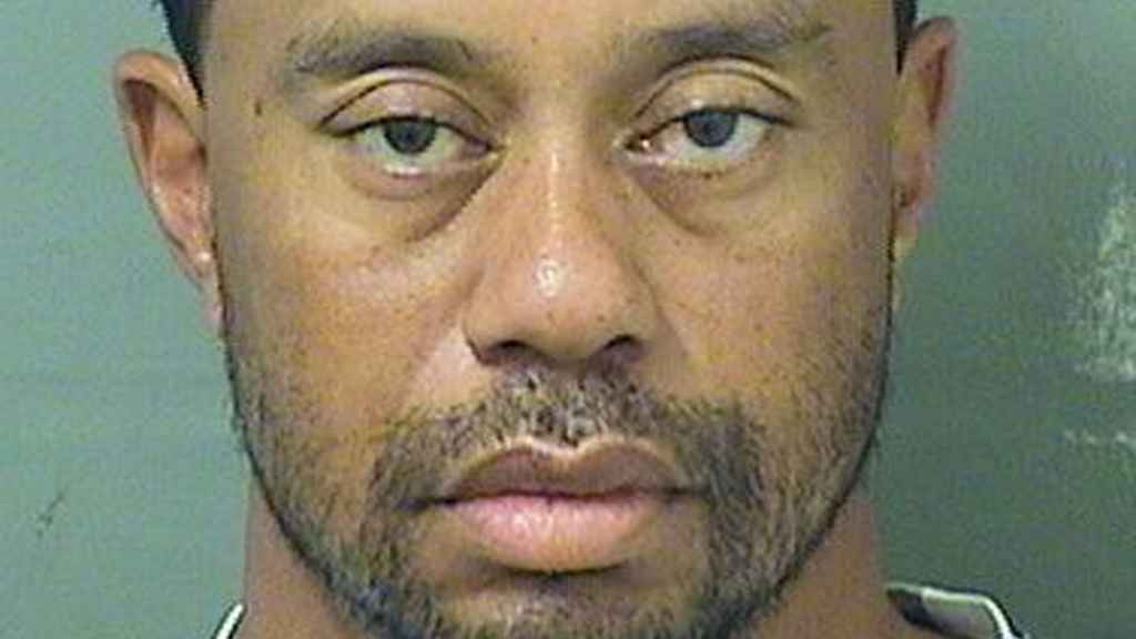 Tiger Woods, fotografiado en la comisaría