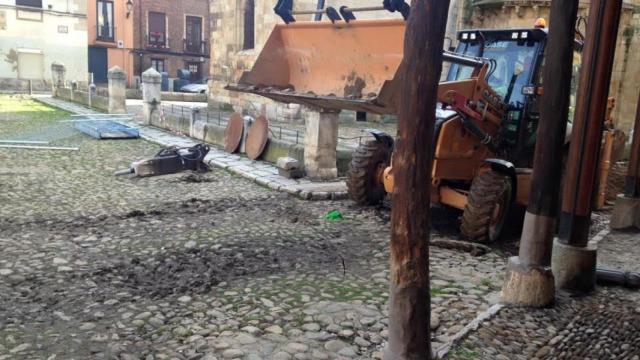 La Plaza del Grano antes de empezar la operación de reforma