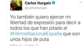 Imagen del tuit de Iturgáiz.