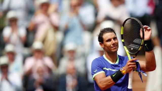 Nadal, celebrando su primera victoria en Roland Garros.