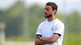 Marchisio, entrenando con la Juventus. Foto. Twitter (@@ClaMarchisio8)