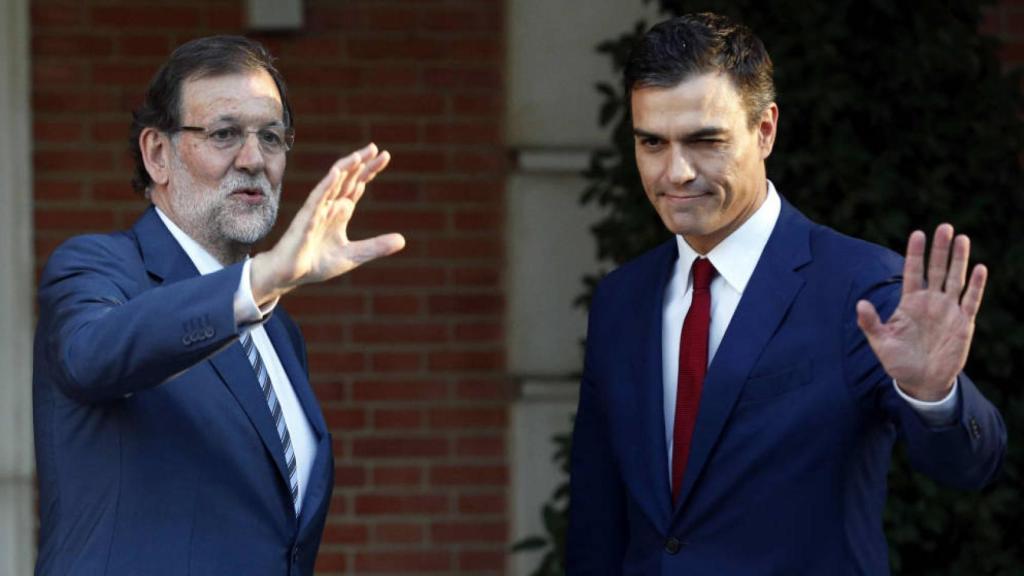 Rajoy y Sánchez, cuando el líder socialista visitó la Moncloa