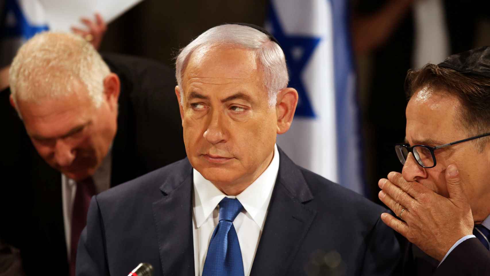 Netanyahu durante una reunión de su Ejecutivo
