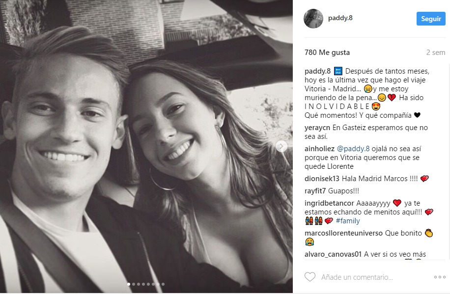 La novia de Marcos Llorente confirma en Instagram su fichaje por el Real Madrid