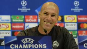 Zidane en rueda de prensa. Foto: Lucía Contreras / El Bernabéu
