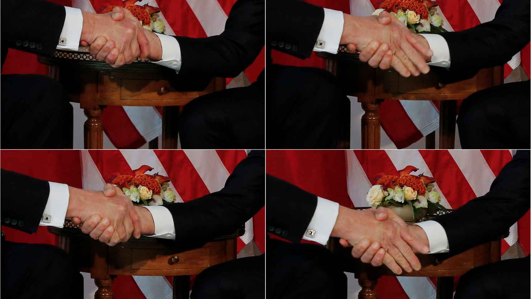 El apretón de manos Trump-Macron al detalle