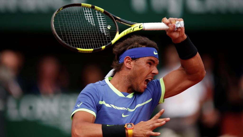 Nadal, golpeando una derecha ante Haase.