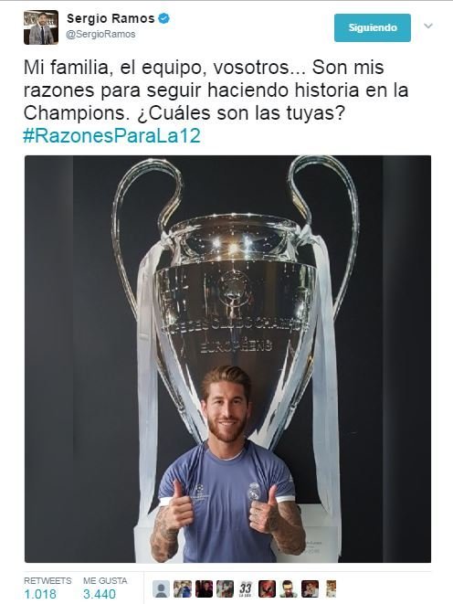 Las motivaciones de Ramos para hacer historia con La Duodécima