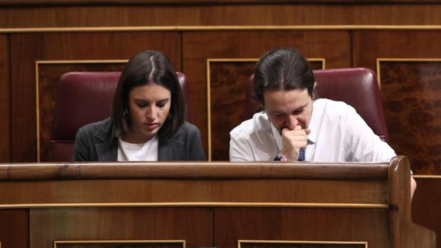 Iglesias, en su escaño del Congreso de los Diputados.