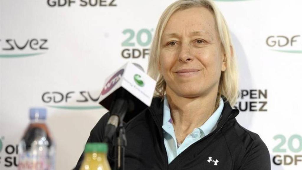 Navratilova, durante una rueda de prensa.