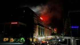 Imagen del exterior del hotel atacado.